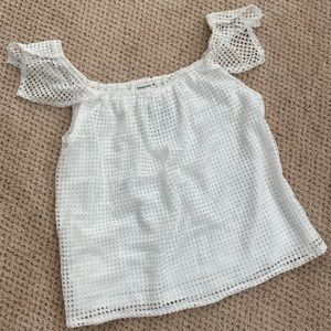 White Lace Top, Size M (NWT)